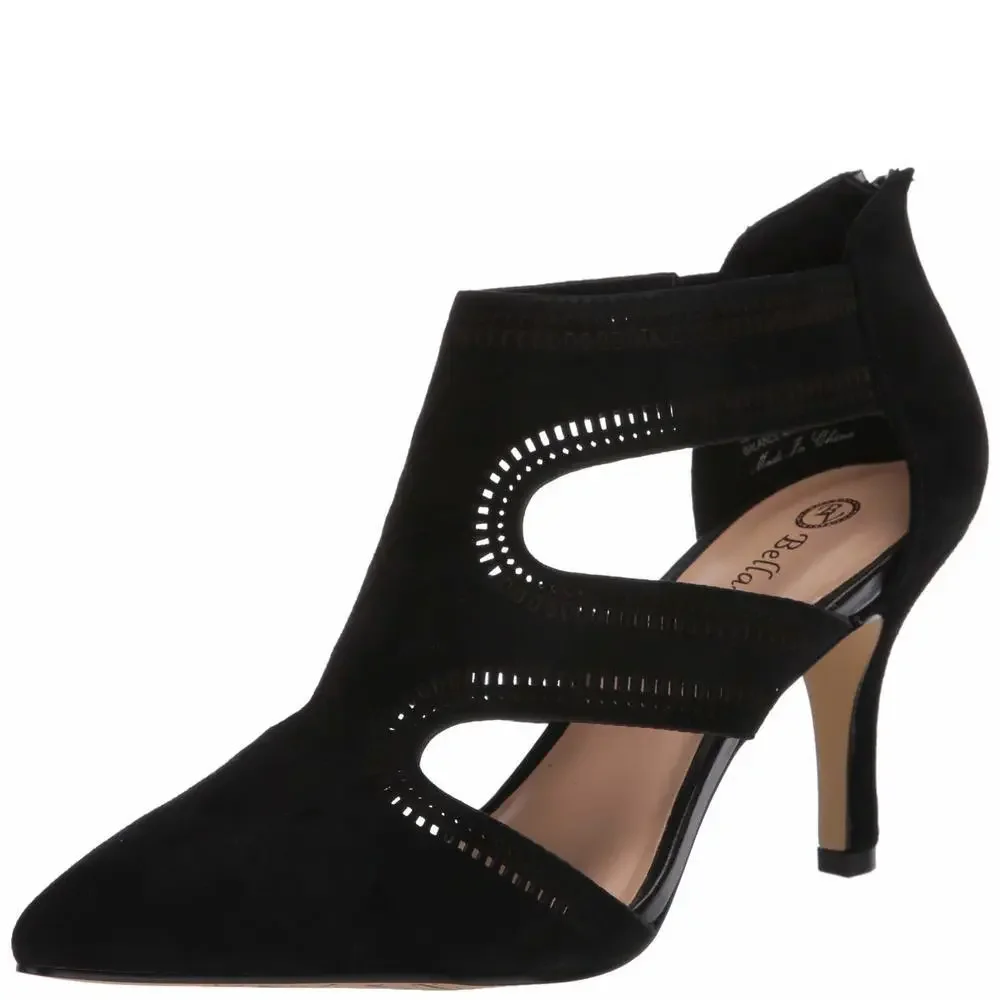 Bella Vita Women's Pump, Black Suede Leather, 12 X-Wide US